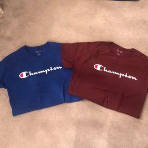 2 Men’s Champion Shirts- Size Medium